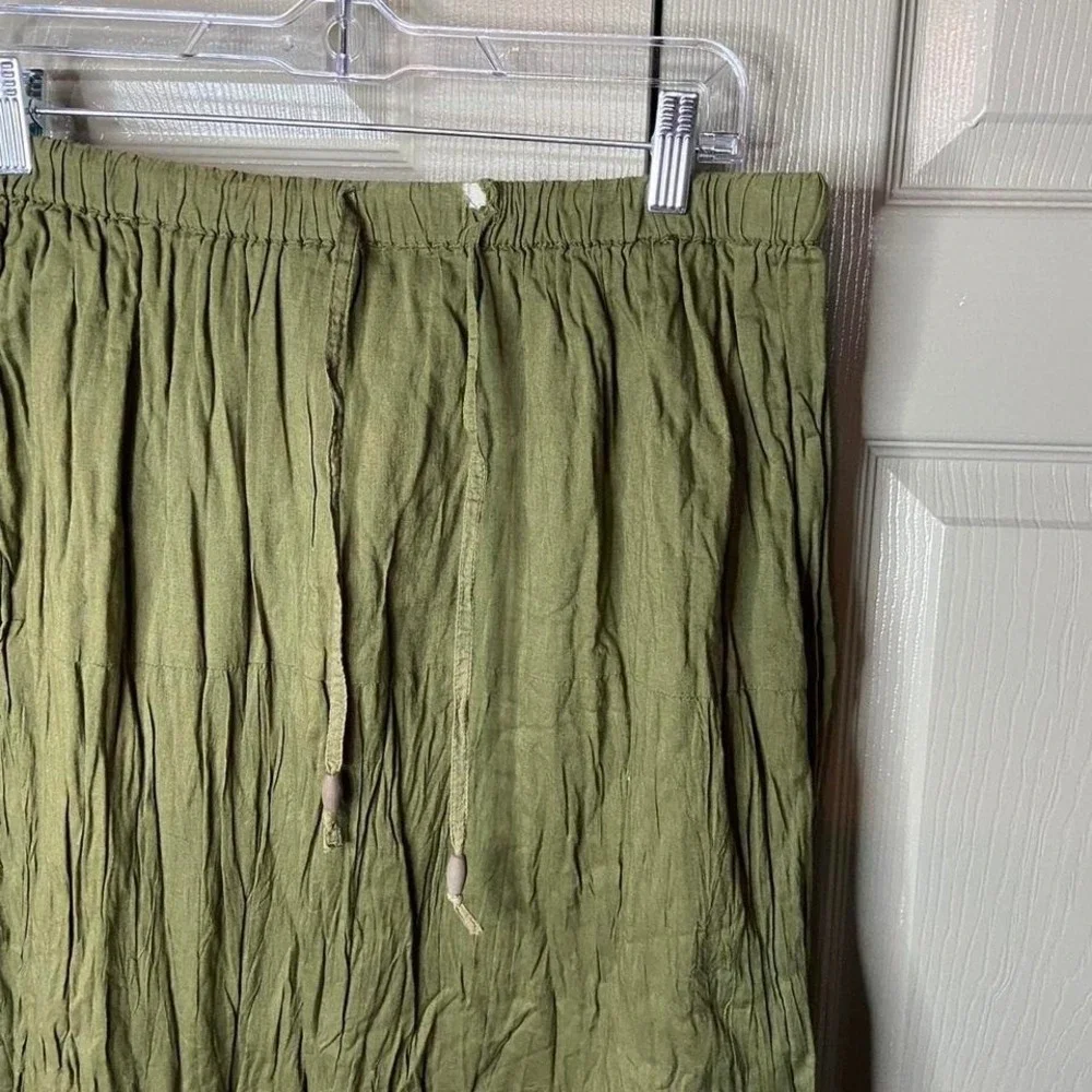 whitestag skirt  size Medium green midi flowy boho‎ indie fairy cottagecore